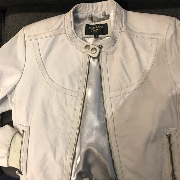 pepe jeans white jacket
